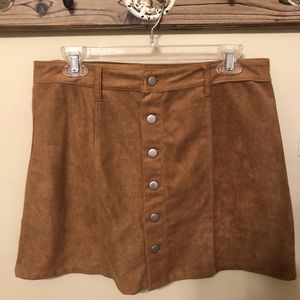 Suede skirt